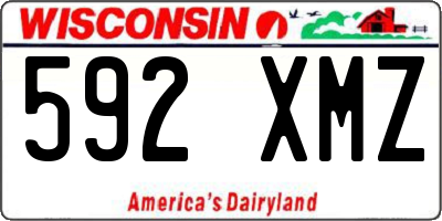 WI license plate 592XMZ