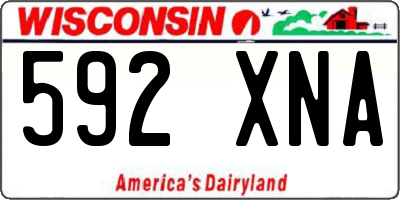 WI license plate 592XNA
