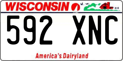 WI license plate 592XNC