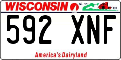 WI license plate 592XNF