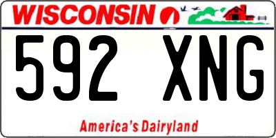 WI license plate 592XNG