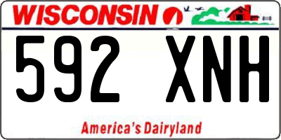 WI license plate 592XNH