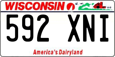 WI license plate 592XNI