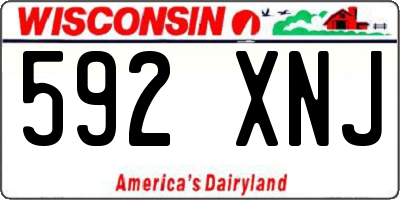 WI license plate 592XNJ