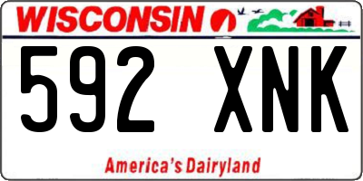 WI license plate 592XNK