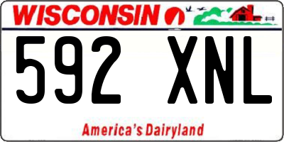 WI license plate 592XNL