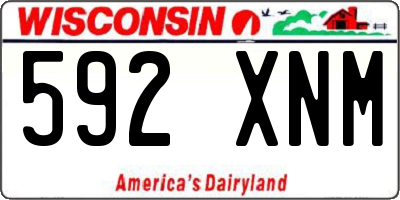 WI license plate 592XNM