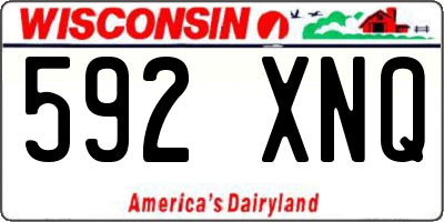 WI license plate 592XNQ
