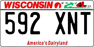 WI license plate 592XNT
