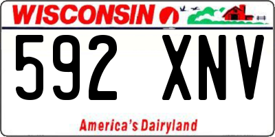 WI license plate 592XNV