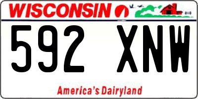 WI license plate 592XNW
