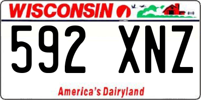 WI license plate 592XNZ