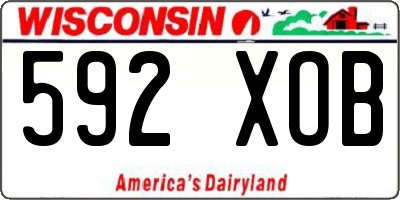 WI license plate 592XOB
