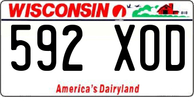 WI license plate 592XOD