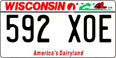 WI license plate 592XOE