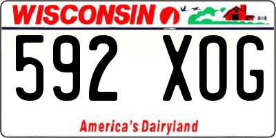 WI license plate 592XOG
