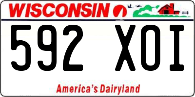 WI license plate 592XOI