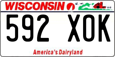 WI license plate 592XOK