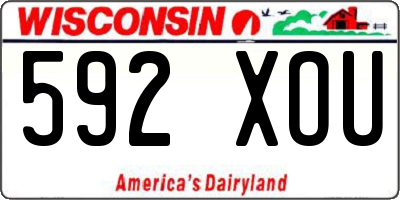 WI license plate 592XOU