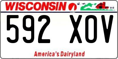 WI license plate 592XOV