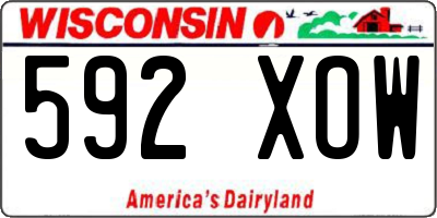 WI license plate 592XOW
