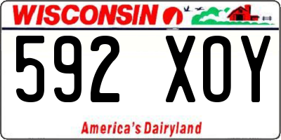 WI license plate 592XOY