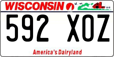 WI license plate 592XOZ