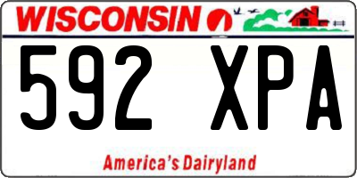 WI license plate 592XPA