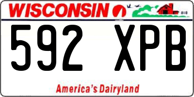 WI license plate 592XPB