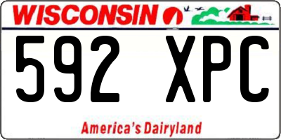 WI license plate 592XPC
