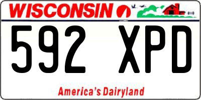 WI license plate 592XPD