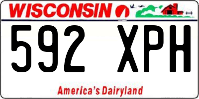 WI license plate 592XPH