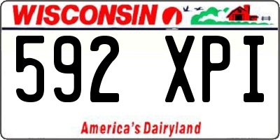 WI license plate 592XPI