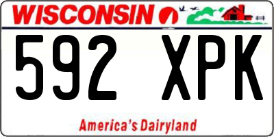 WI license plate 592XPK