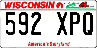 WI license plate 592XPQ