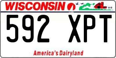 WI license plate 592XPT
