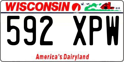 WI license plate 592XPW