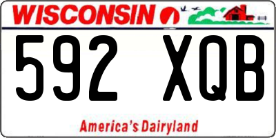 WI license plate 592XQB