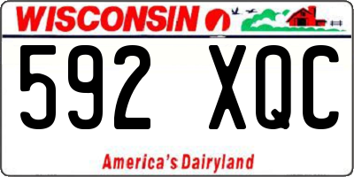 WI license plate 592XQC