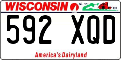 WI license plate 592XQD