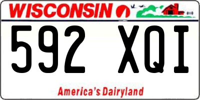 WI license plate 592XQI