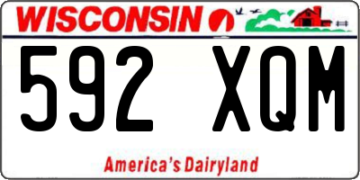 WI license plate 592XQM