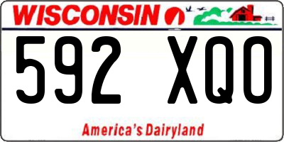 WI license plate 592XQO