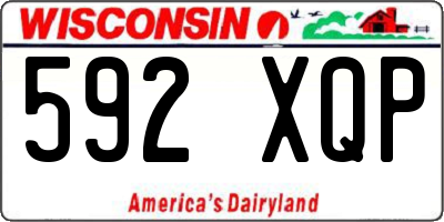 WI license plate 592XQP