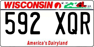 WI license plate 592XQR