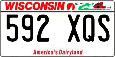 WI license plate 592XQS
