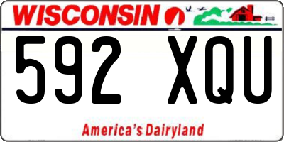 WI license plate 592XQU