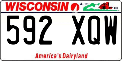 WI license plate 592XQW