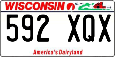 WI license plate 592XQX