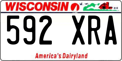 WI license plate 592XRA